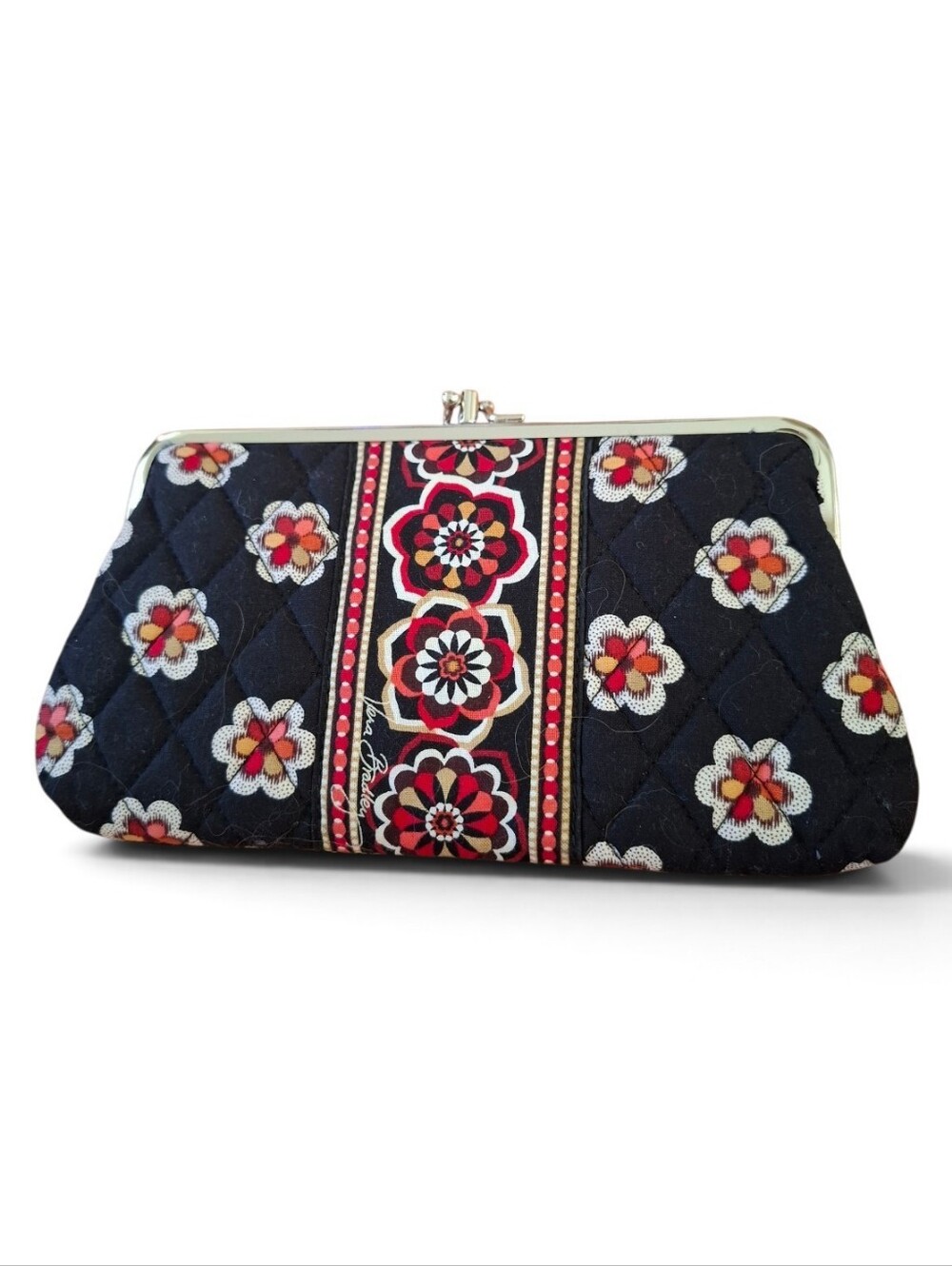 VERA BRADLEY Double Kiss Lock Y2K Framed Clutch Wallet Pirouette